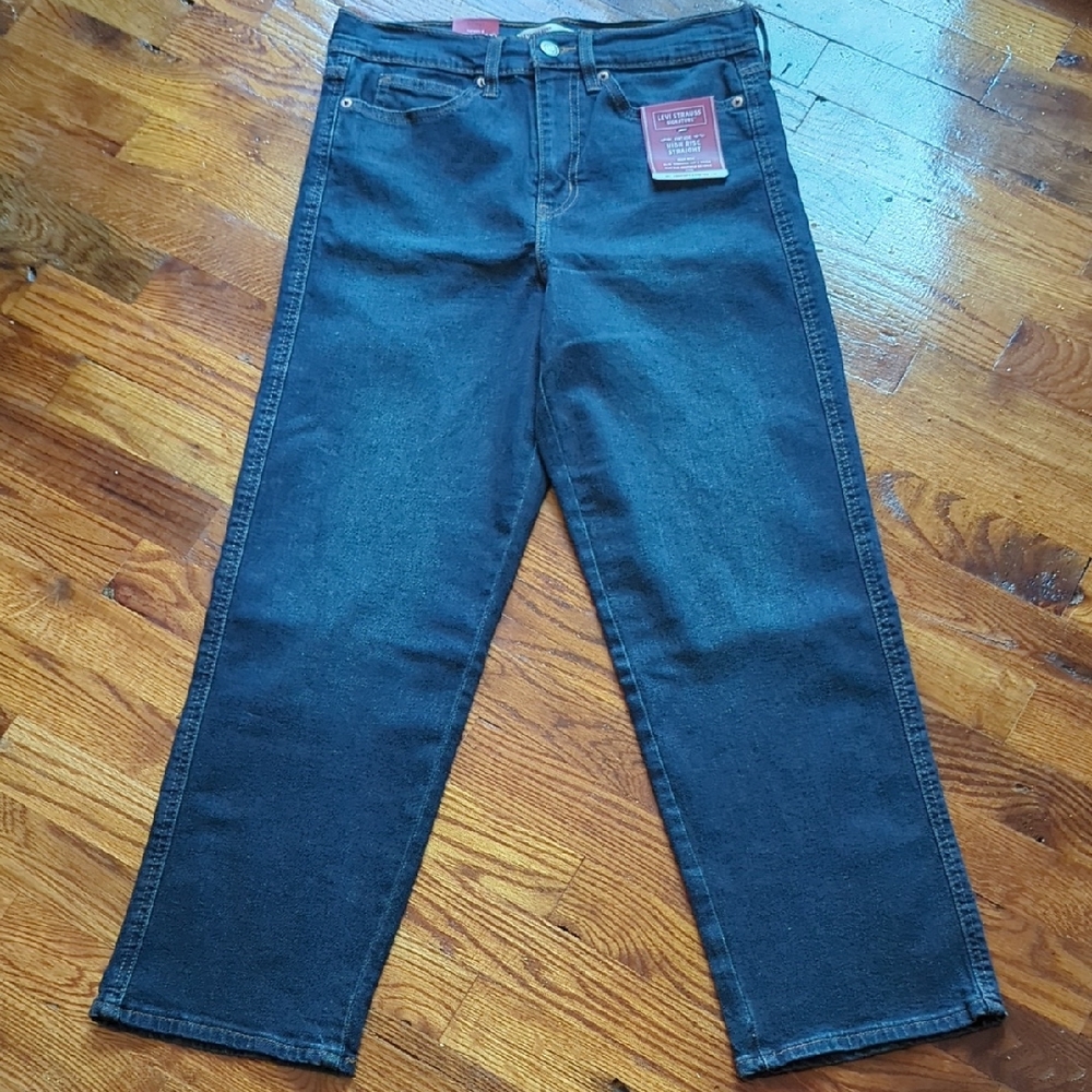 Levi's Dark Blue High Rise Straight Leg Relaxed Fit Jeans Size 4